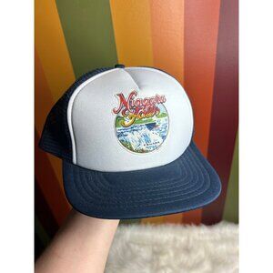 Vintage Trucker Niagara Falls Adjustable Baseball Cap White Snapback